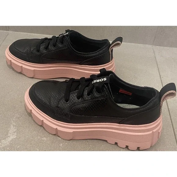 Sorel Women's Caribou X Waterproof‎  Black Pink Shoes Size 7 - Picture 4 of 9